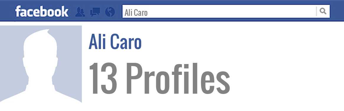 Ali Caro facebook profiles