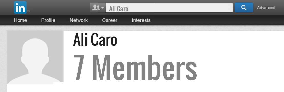 Ali Caro linkedin profile
