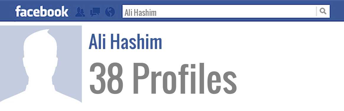 Ali Hashim facebook profiles