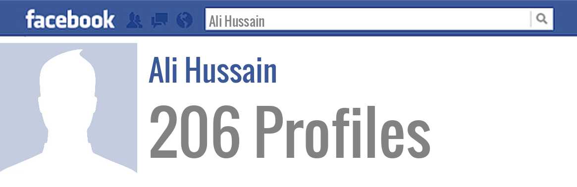 Ali Hussain facebook profiles