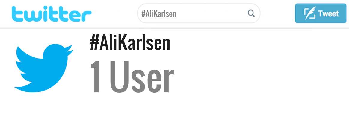 Ali Karlsen twitter account