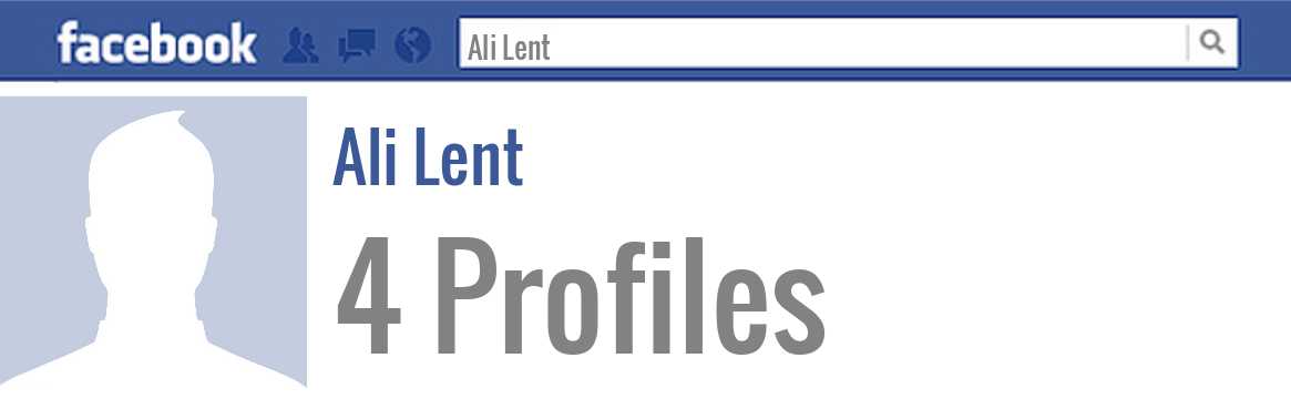 Ali Lent facebook profiles