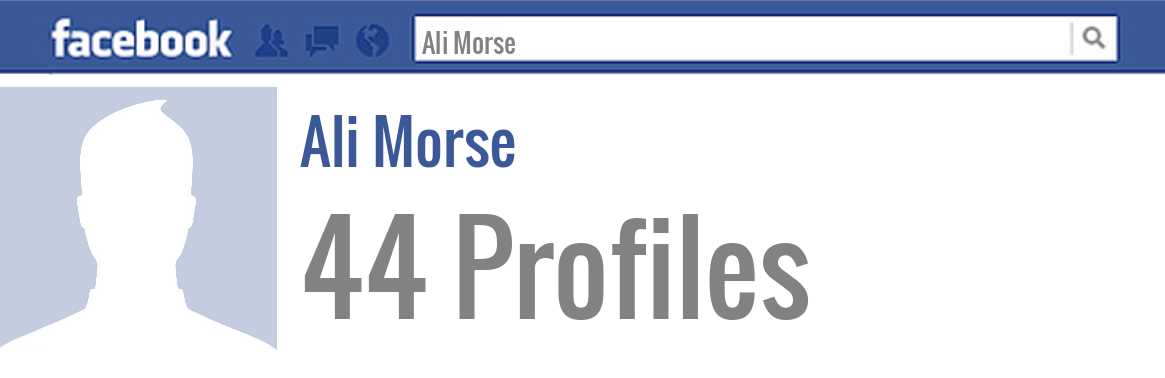 Ali Morse facebook profiles