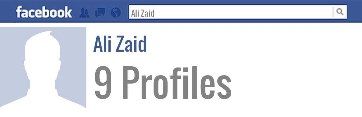 Ali Zaid facebook profiles