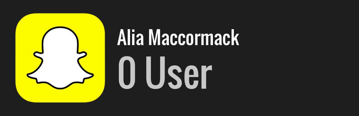 Alia Maccormack snapchat