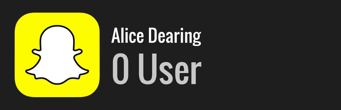 Alice Dearing snapchat