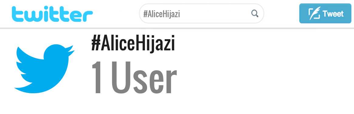 Alice Hijazi twitter account