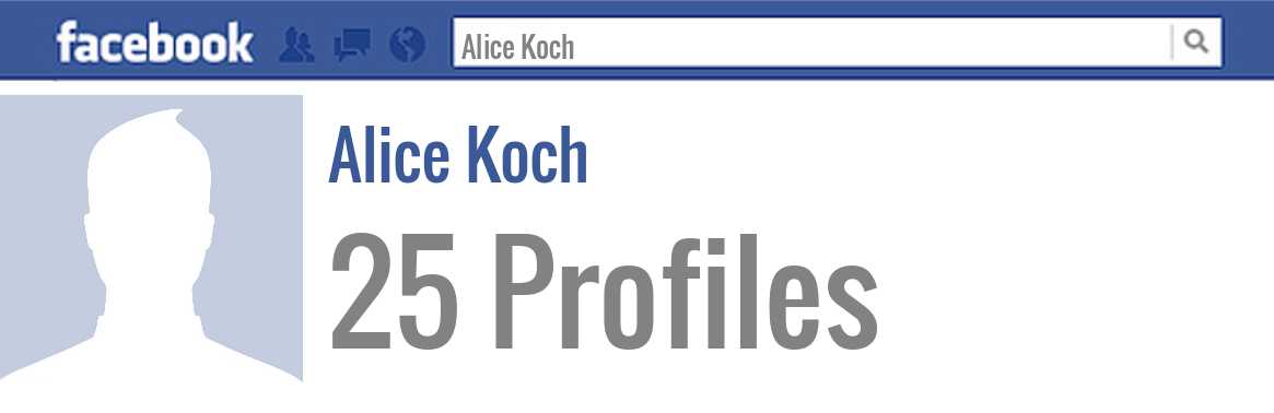 Alice Koch facebook profiles