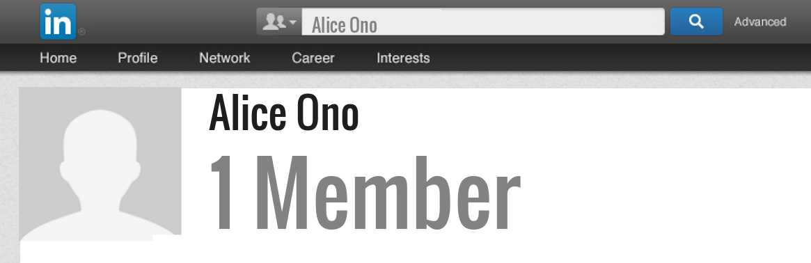 Alice Ono linkedin profile