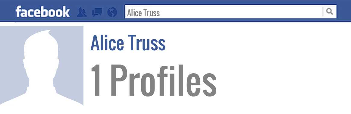 Alice Truss facebook profiles