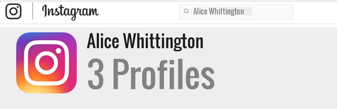 Alice Whittington instagram account