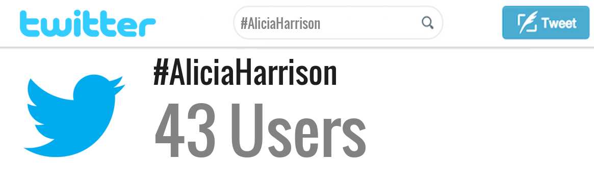 Alicia Harrison twitter account