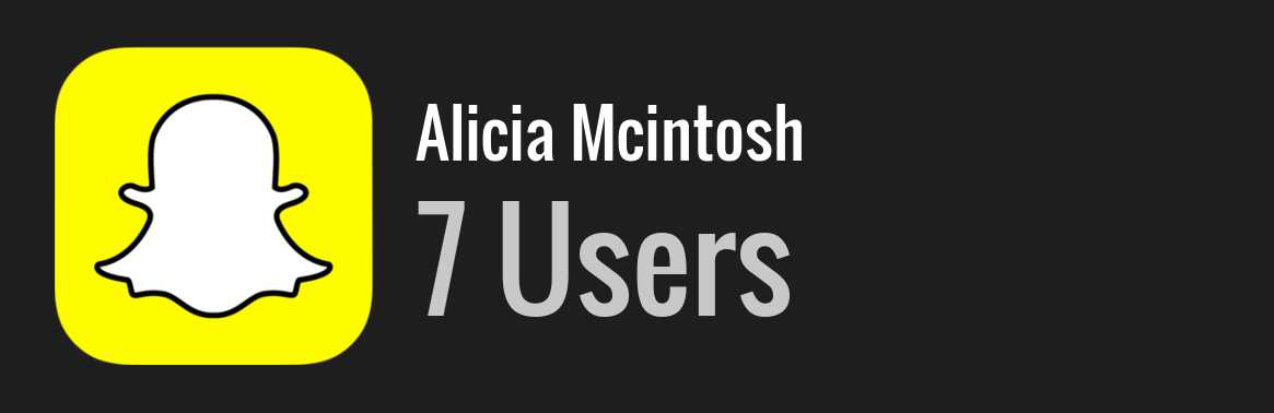 Alicia Mcintosh snapchat