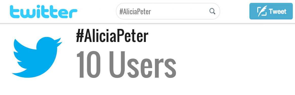 Alicia Peter twitter account