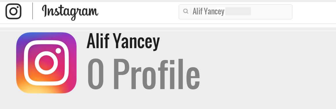 Alif Yancey instagram account