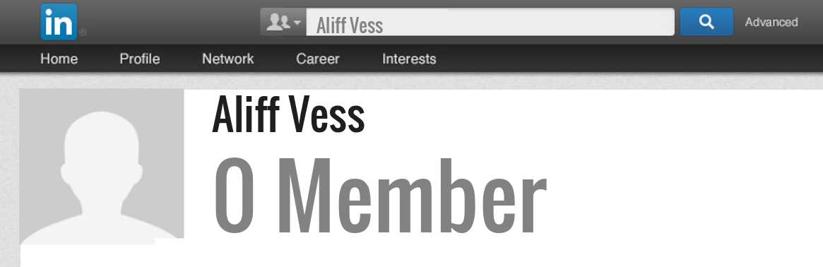 Aliff Vess linkedin profile