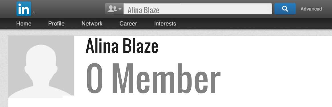 Alina Blaze linkedin profile