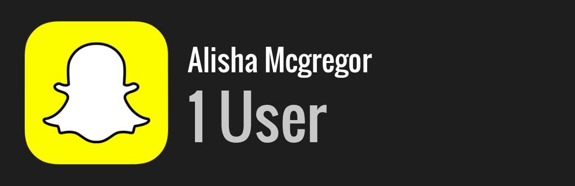 Alisha Mcgregor snapchat