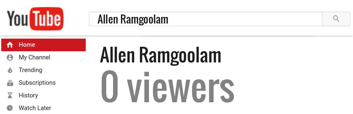 Allen Ramgoolam youtube subscribers