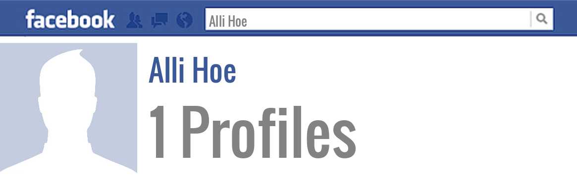 Alli Hoe facebook profiles