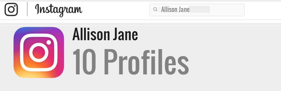 Allison Jane instagram account
