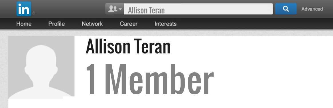 Allison Teran linkedin profile