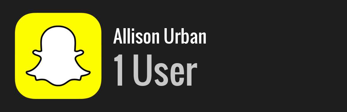 Allison Urban snapchat