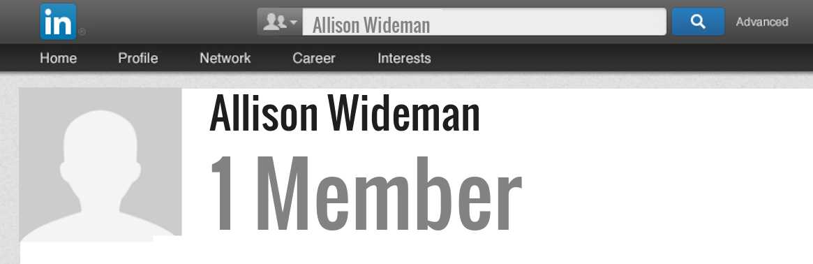 Allison Wideman linkedin profile