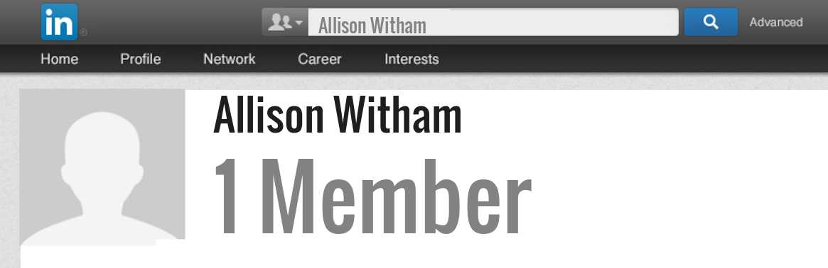 Allison Witham linkedin profile