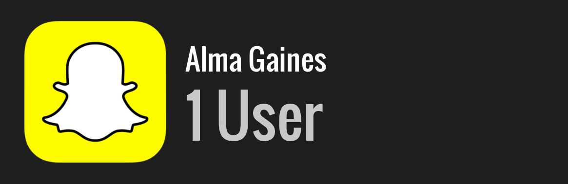 Alma Gaines snapchat