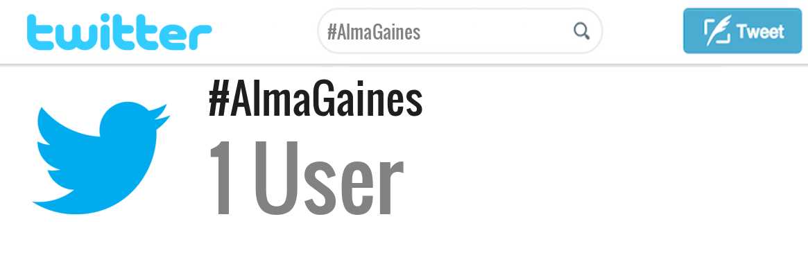 Alma Gaines twitter account