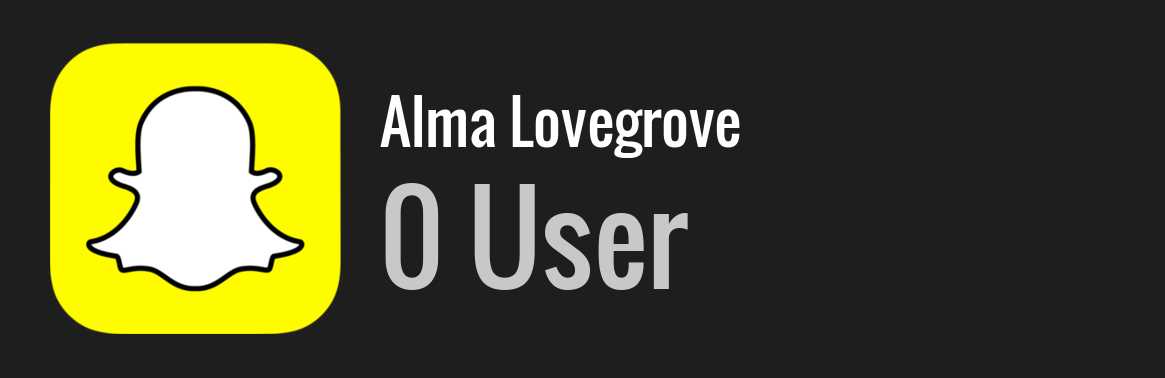 Alma Lovegrove snapchat