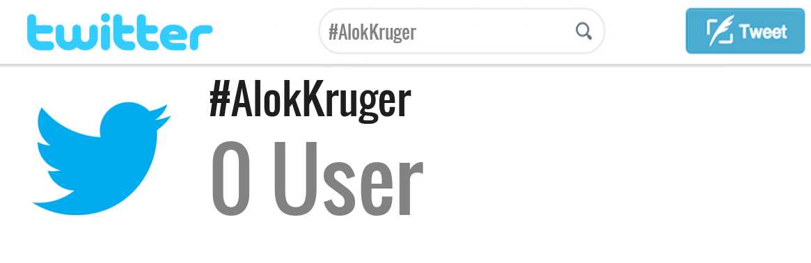 Alok Kruger twitter account