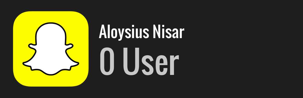 Aloysius Nisar snapchat