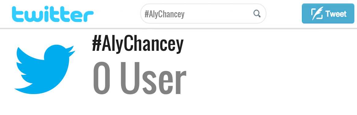 Aly Chancey twitter account