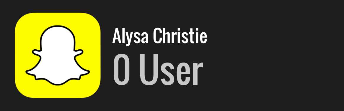 Alysa Christie snapchat
