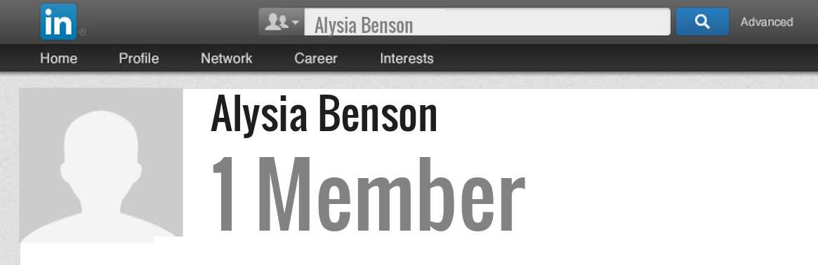 Alysia Benson linkedin profile