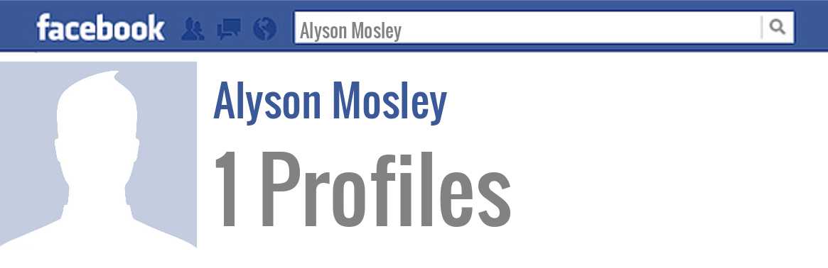 Alyson Mosley facebook profiles