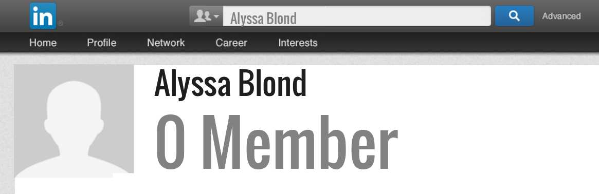 Alyssa Blond linkedin profile
