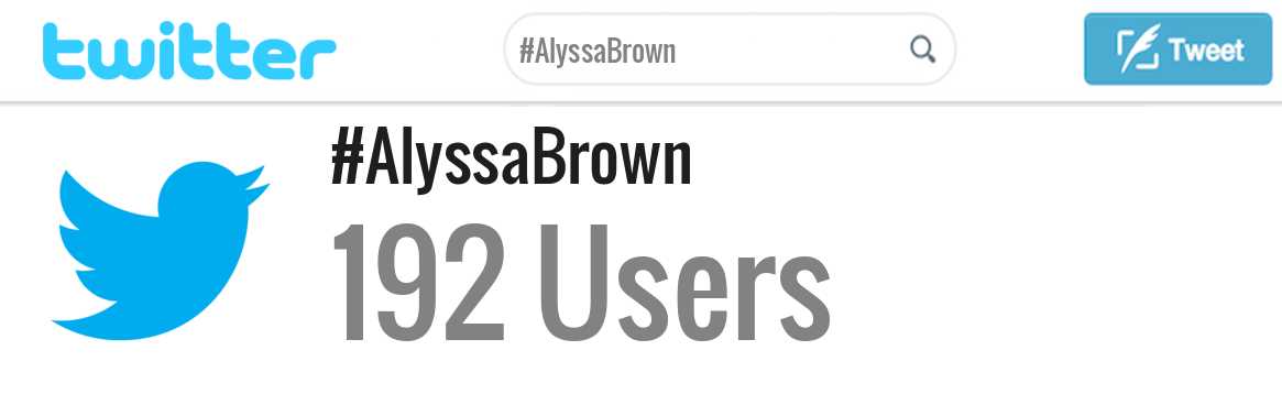 Alyssa Brown twitter account