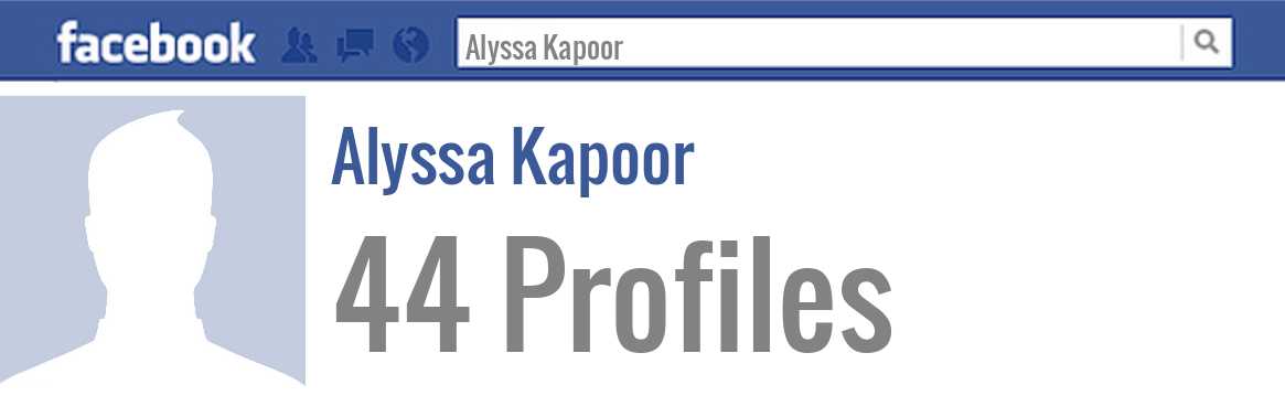 Alyssa Kapoor facebook profiles