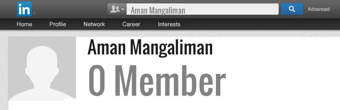 Aman Mangaliman linkedin profile