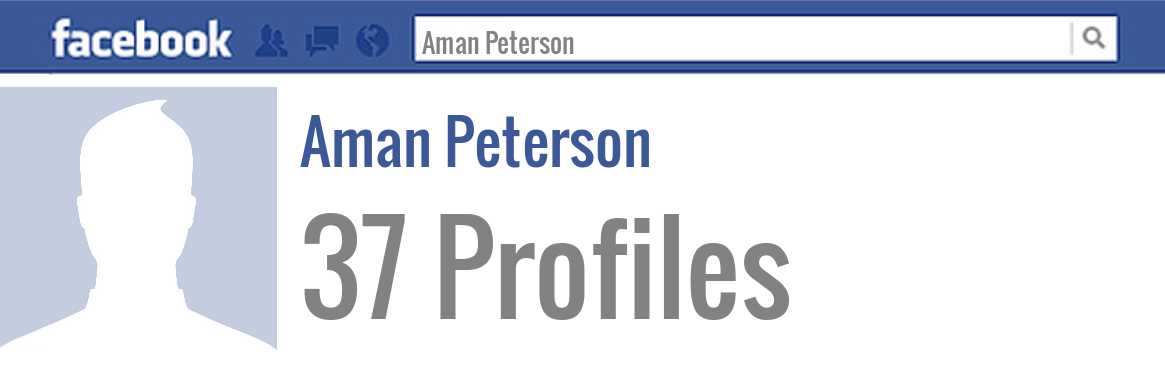 Aman Peterson facebook profiles