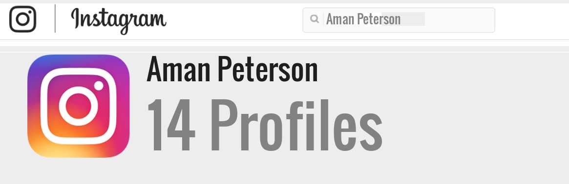 Aman Peterson instagram account