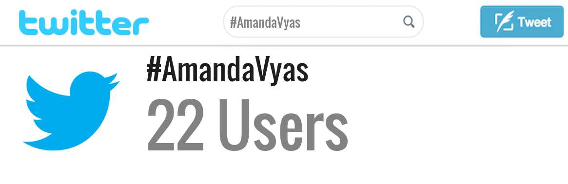 Amanda Vyas twitter account
