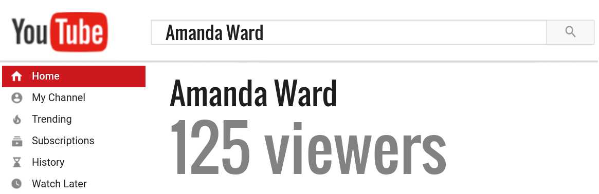 Amanda Ward youtube subscribers