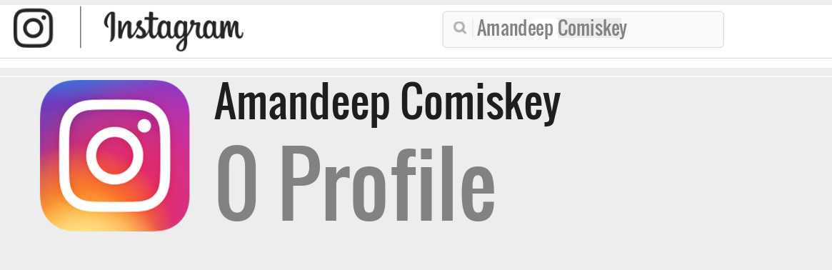 Amandeep Comiskey instagram account