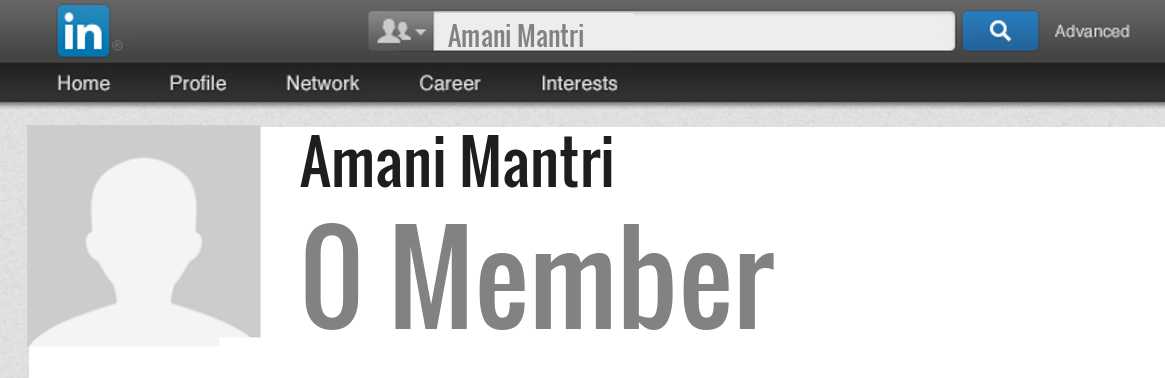 Amani Mantri linkedin profile