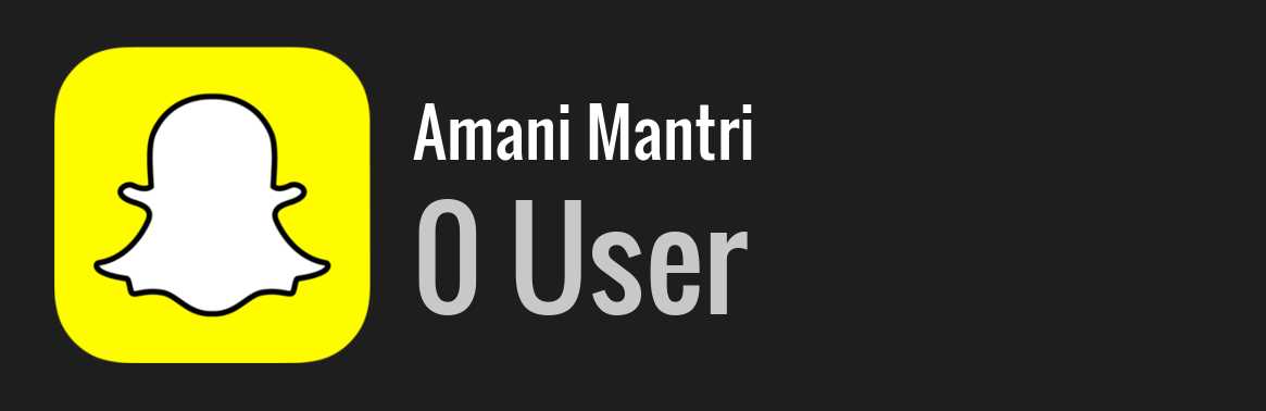 Amani Mantri snapchat
