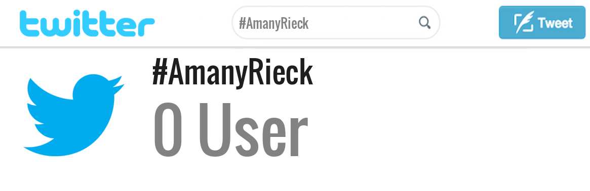Amany Rieck twitter account